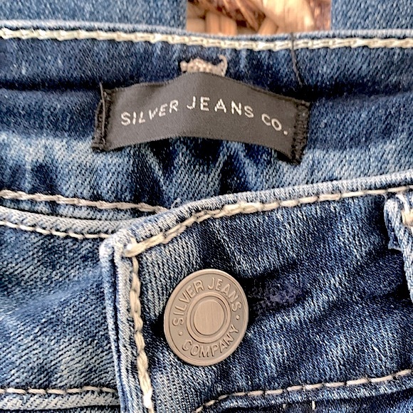 Silver Distressed Boyfriend Jean - Picture 11 of 16